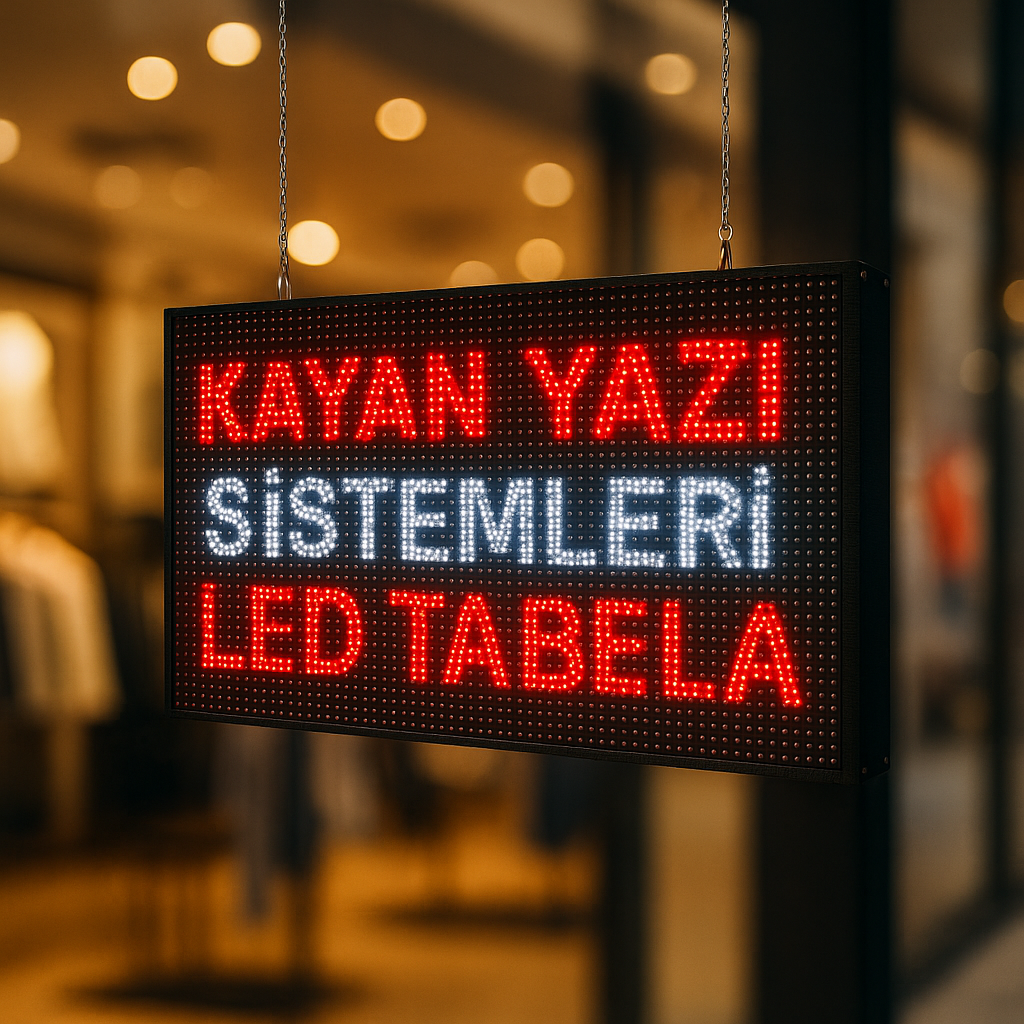 96x32 kırmızı led tabela, kayan yazı led tabela modeli – satış ve tamir hizmeti