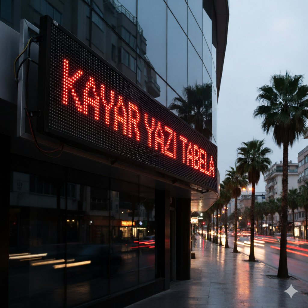 kırmızı p10 kayan yazı led tabela – dış mekan led panel